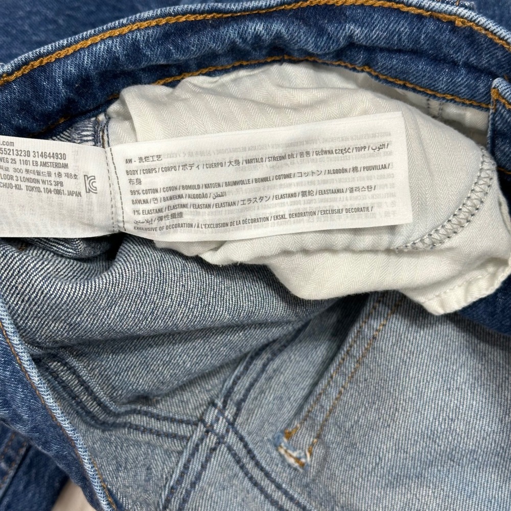 Abercrombie & Fitch Curve Love The Straight Mid Rise Blue Denim Jeans 29 8 Short - Picture 7 of 7